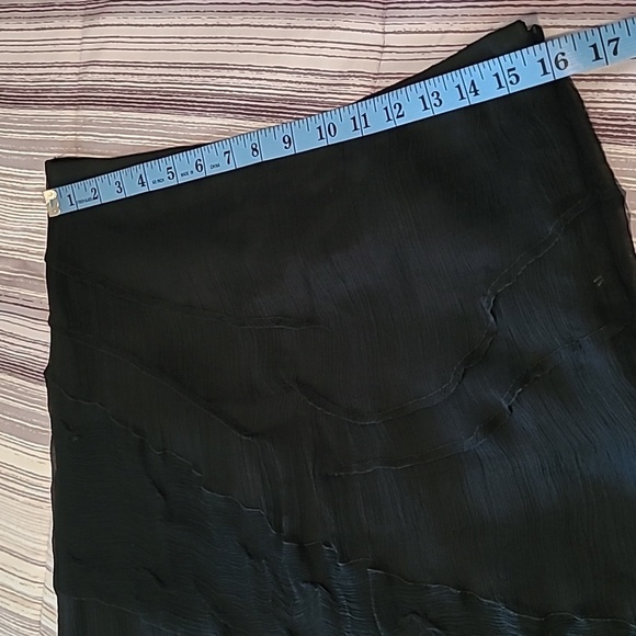 Max Studio SILK Special Edition Layered Decorative Stitched White Hem Skirt S - Picture 13 of 14